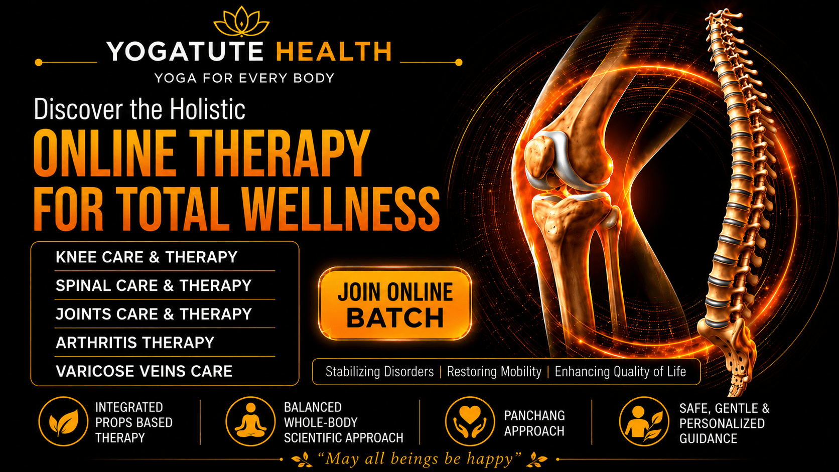 YogaTute Online Therapy Batch for total wellness